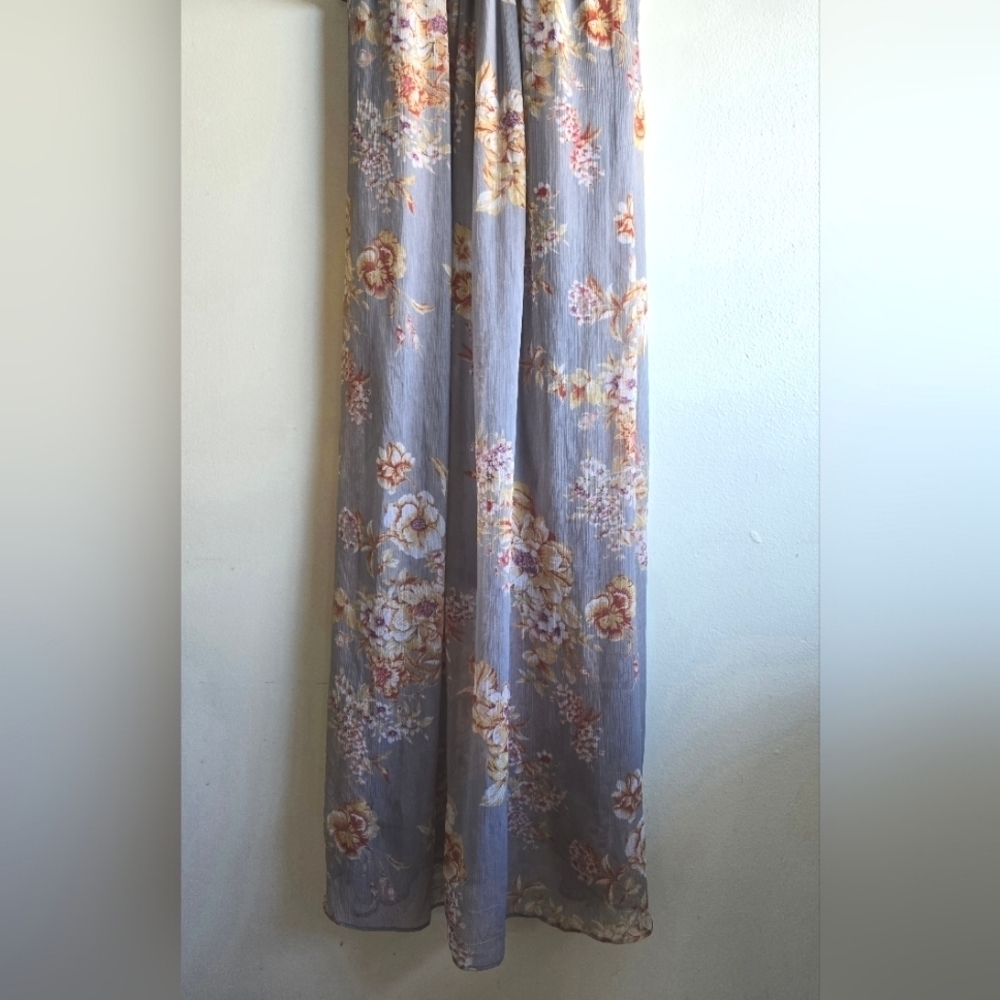 Jessica Simpson Maternity, Floral Off The Shoulder Maxi Dress, Grey, Size Medium - Picture 6 of 8